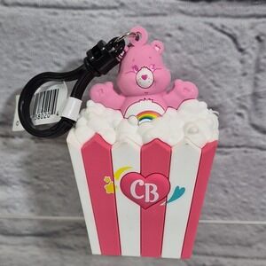 Care Bears Figural Bag Clip Series 2‎ - Cheer Bear With Pop Corn New NWT